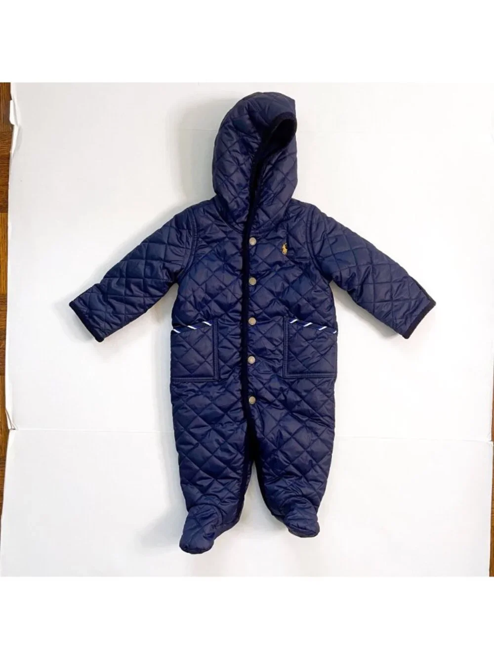 Ralph Lauren Baby Boys Water-Repellent Hooded Barn Bunting, Size 6 months
